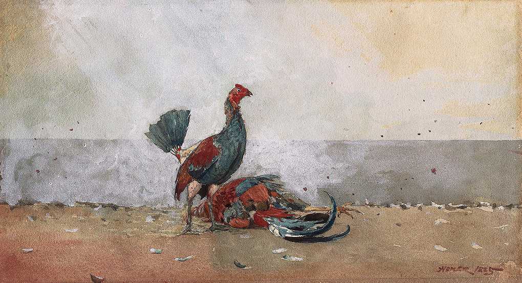 `The Cock Fight (1885) -