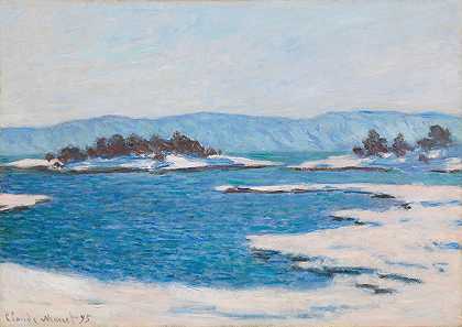 在克里斯太亚峡湾的边缘`Au Bord Du Fjord De Christiania (1895) by Claude Monet