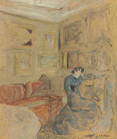 哈塞尔夫人在他的小休息室`Madame Hessel Dans Son Petit Salon by Édouard Vuillard