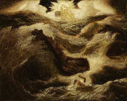 乔纳`Jonah (ca. 1885 1895) by Albert Pinkham Ryder