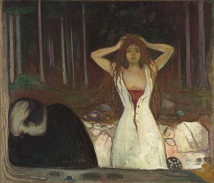 灰烬`Ashes (1895) by Edvard Munch