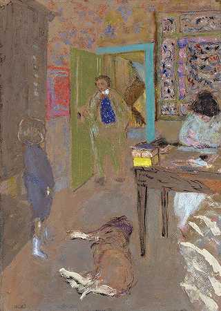 屋内在圣雅克`Interior at Saint~Jacut (1909) by Édouard Vuillard