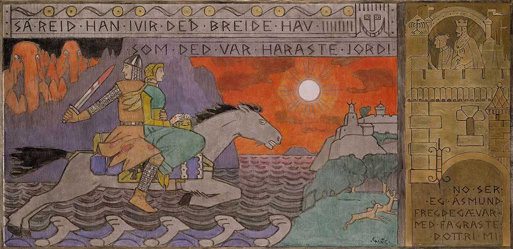 Åsmund and the Princess riding Home (1902 1904) -