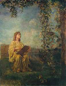 绘画的缪斯`
The Muse of Painting (1870)  by John La Farge