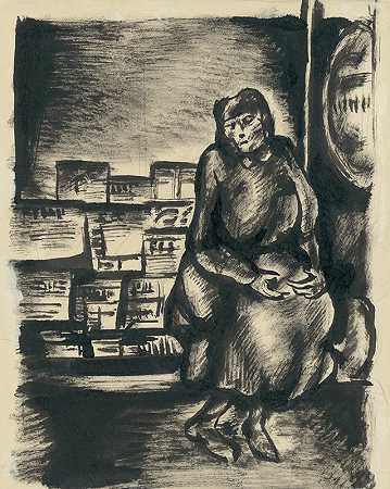 ž纳乌利西`Žena na ulici (1924–1927) by Konštantín Bauer