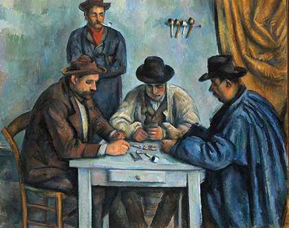 卡片球员`The Card Players (1890–92) by Paul Cézanne