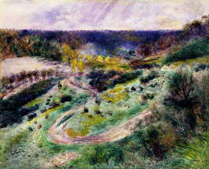 在Wargemont的道路`Road at Wargemont by Pierre-Auguste Renoir