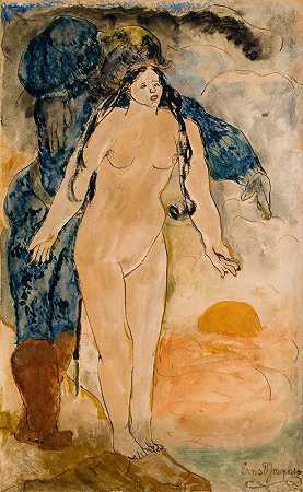 骑士和少女`Knight and Maiden (1897) by Ernst Josephson