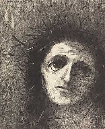 基督`Christ (1887) by 奥迪隆·雷东