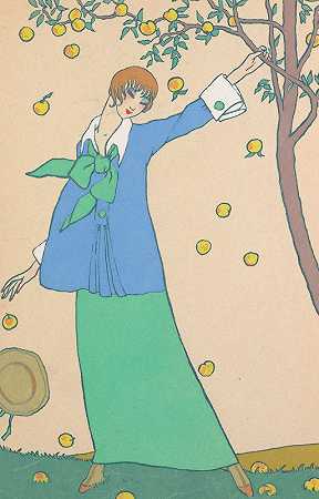 果园由Georges Lepape`Le Verger (1912) by Georges Lepape
