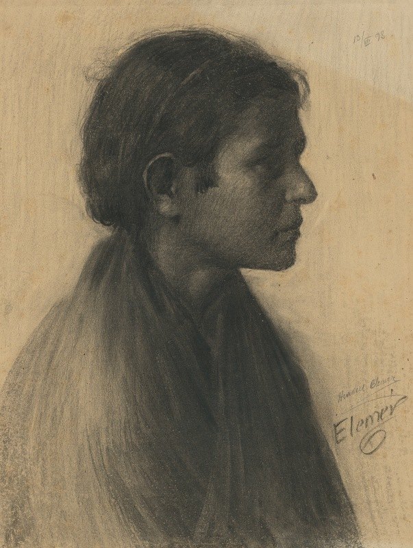 一个女人的研究`
Study of a woman (1898)  by Elemír Halász-Hradil