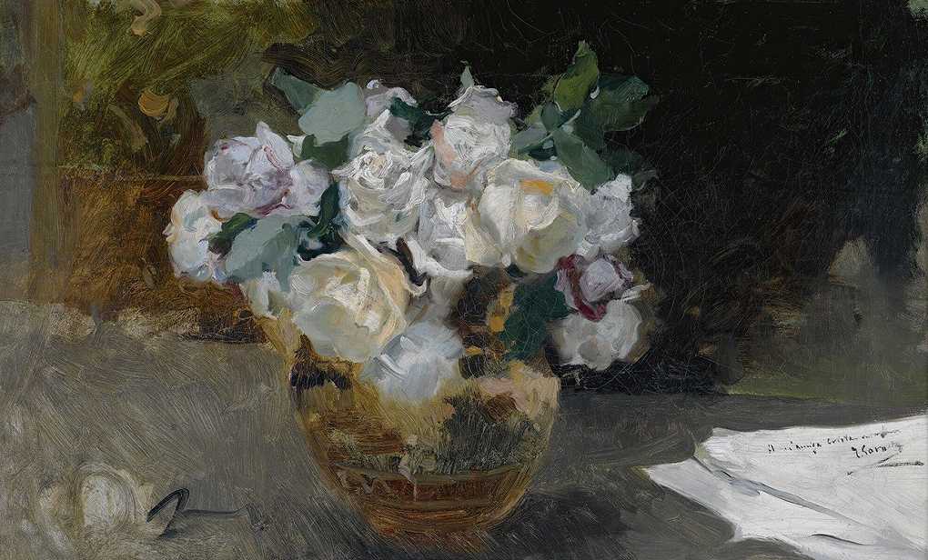`Bodegon De Rosas Blancas (Bouquet Of White Roses)-