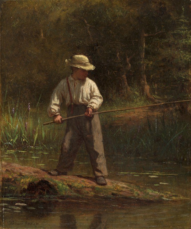 `Boy Fishing (1860s) -