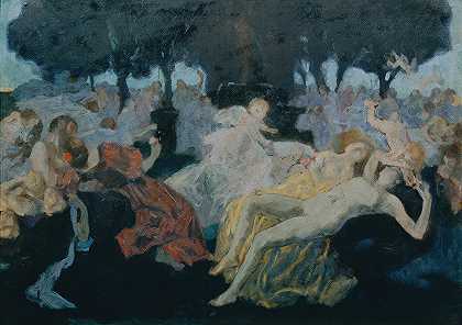 am brunnen der lieb`Am Brunnen der Liebe (1908) by Hans Tichy