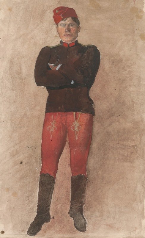 `Standing soldier with folded arms (1880–1910) -