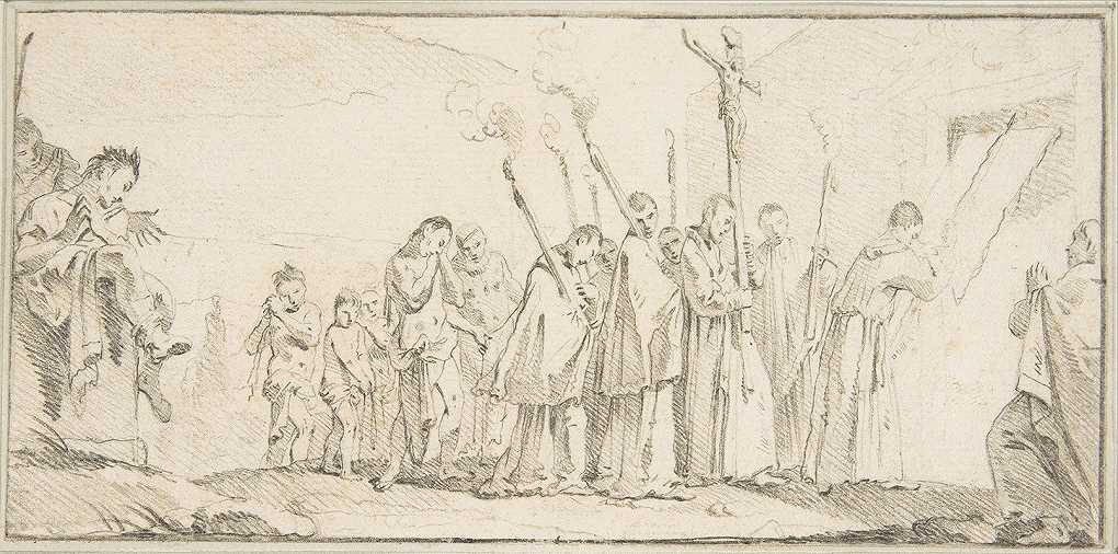 `Procession of Monks and Flagellants (1696–1770) -