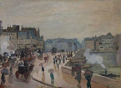 新桥梁`The Pont Neuf (1871) by Claude Monet