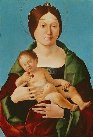 维珍和孩子`Virgin and Child (1490~96) by Ercole de’ Roberti