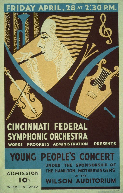 `Cincinnati Federal Symphonic Orchestra at Wilson Auditorium (1939) -