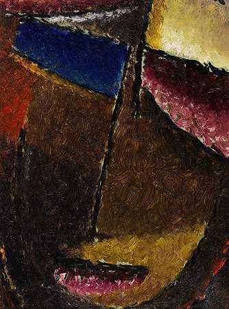 Kleiner Abstrakter Kopf.`Kleiner abstrakter Kopf (1934) by Alexej von Jawlensky