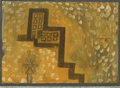 Das Haus在DerHöhe（高高的房子）`Das Haus In Der Höhe (The House On High) (1923) by Paul Klee