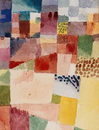 来自哈马马特的主题`Motif from Hammamet (1914) by Paul Klee