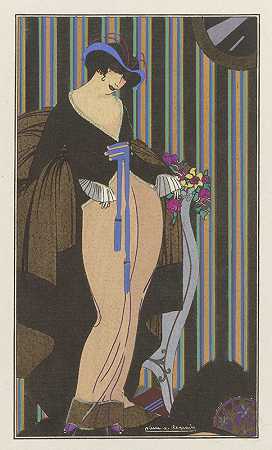 由Pierre-Emile Legrain的天鹅绒连衣裙`Robe de velours (1913) by Pierre-Emile Legrain