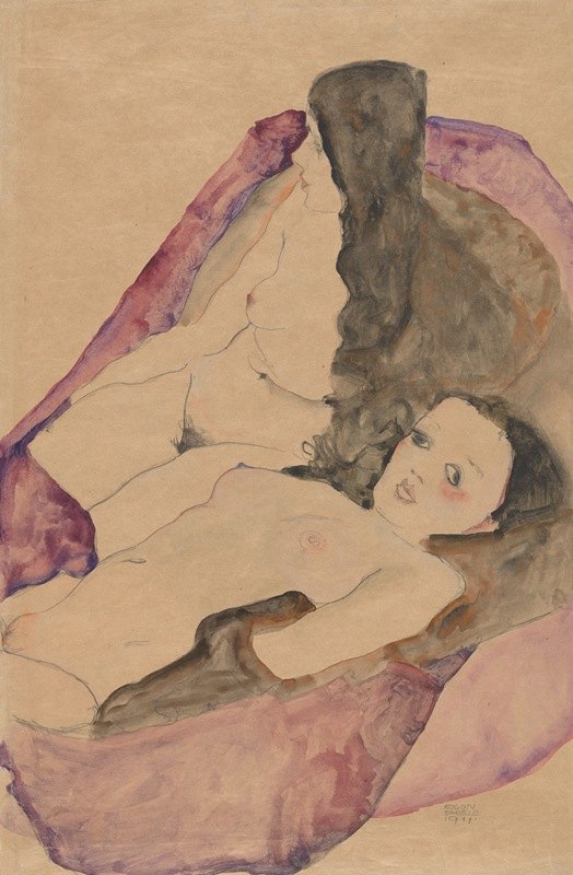 `Two Reclining Nudes (1911) -