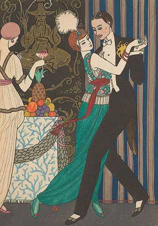 乔治·贝尔博尔舞蹈`La Danse (1914) by George Barbier