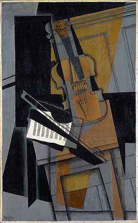 小提琴`The violin (1916) by Juan Gris