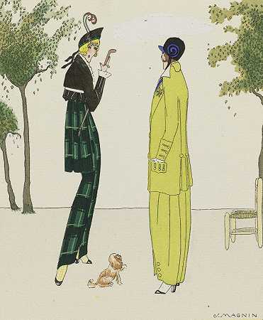 春天的早晨/服装Souteur裁缝匿名`La Matinée de printemps / Costumes tailleur de Doucet (1914)