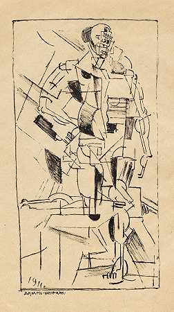 动态模特`Dynamic Model (1919) by Kazimir Malevich