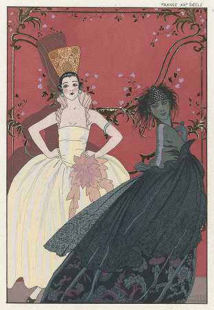 乔治·贝利耶的一天和夜晚`Le Jour et la Nuit (1922) by George Barbier