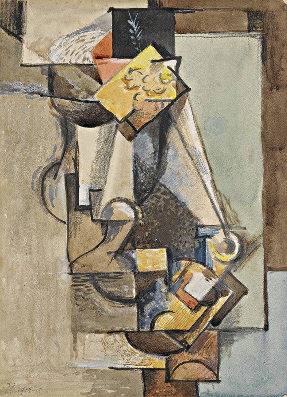 `Still life with vase and flower (1914`15) -