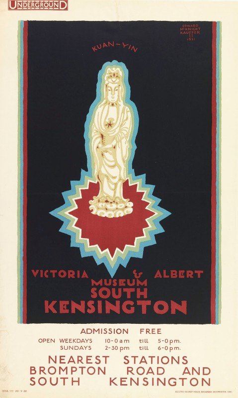 `Victoria and Albert Musuem, for London Underground (1921) -