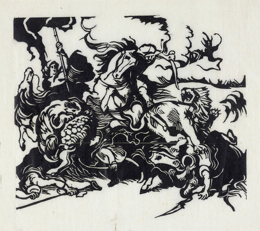 `Lion hunt for Delacroix (1913) -
