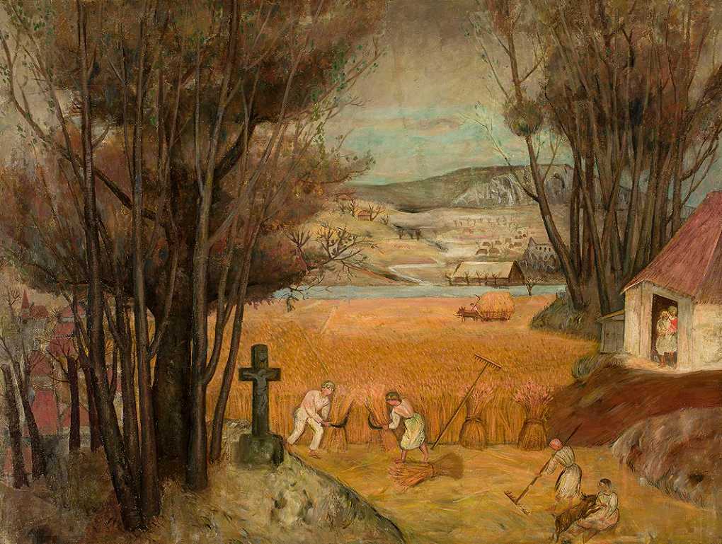 `Harvest in a field (1918) -