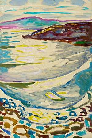 来自Hvitsten的景观`Landscape from Hvitsten (1918–1919) by Edvard Munch