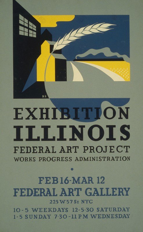 `Exhibition Illinois Federal Art Project Works Progress Administration (1936`1938) -