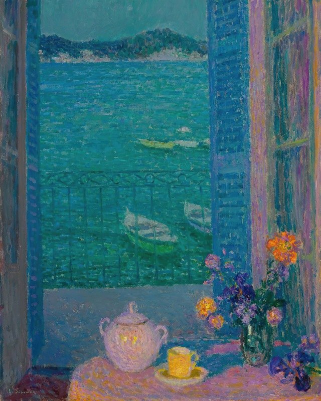 `Le Bouquet À La Fenêtre, Villefranche`Sur`Mer (1928) -