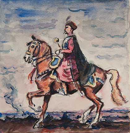Hetman Na Koniu（Bohdan Zenobi Chmielnicki 1595 – 1657）`hetman na koniu (Bohdan Zenobi Chmielnicki 1595 – 1657 ) (1929~1940) by Ivan Ivanec