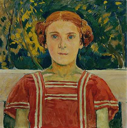 elisabeth steindl，克莱斯特尔尼希特`Elisabeth Steindl, Nichte des Künstlers (1910) by Koloman Moser
