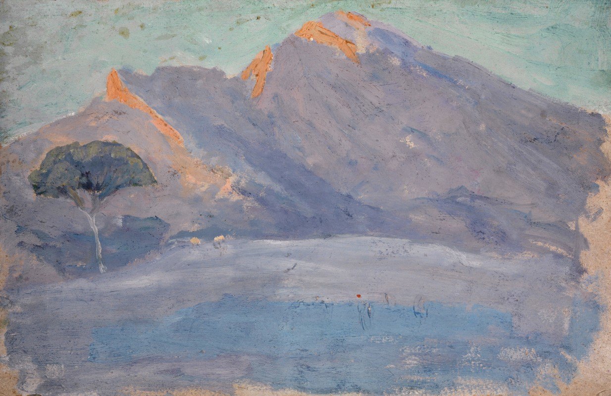 `Bare Hills in the Evening Glow-