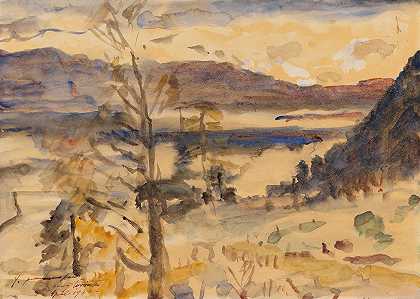 Walchensee Landschaft.`Walchensee Landschaft (1922) by Lovis Corinth