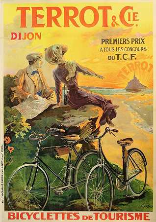 Terrot和Cie.dijon旅游自行车`Terrot And Cie. Dijon Bicyclettes De Tourisme (c.1900) by Nicolas Tamagno