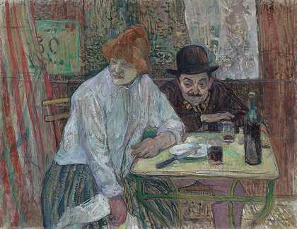 在咖啡馆La Mie`At the Café La Mie (about 1891) by Henri de Toulouse-Lautrec