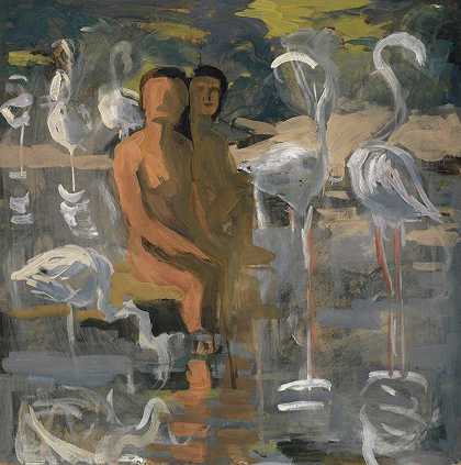 炽盛`Flamingos (1913~15) by Paul Altherr