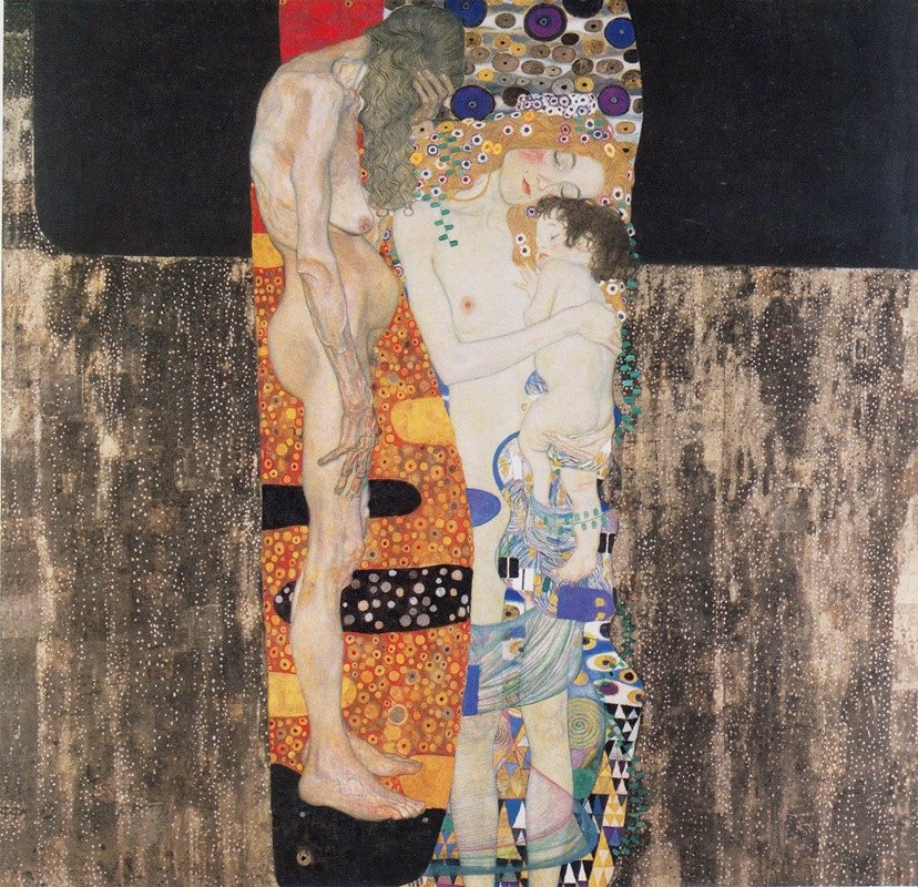 这个女人的三岁`
The Three Ages of the Woman (1905)  by Gustav Klimt