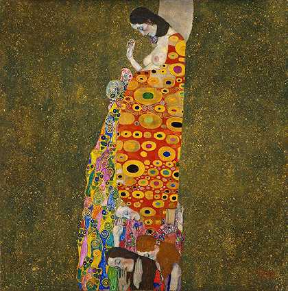 希望，II`Hope, II (1907 ~ 1908) by Gustav Klimt