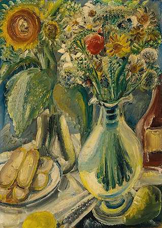 费尔德布伦（田野花卉）`Feldblumen (Field Flowers) (1927) by Paul Kleinschmidt